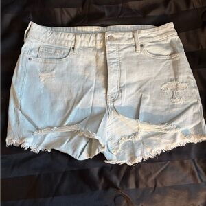 Distressed Denim Shorts